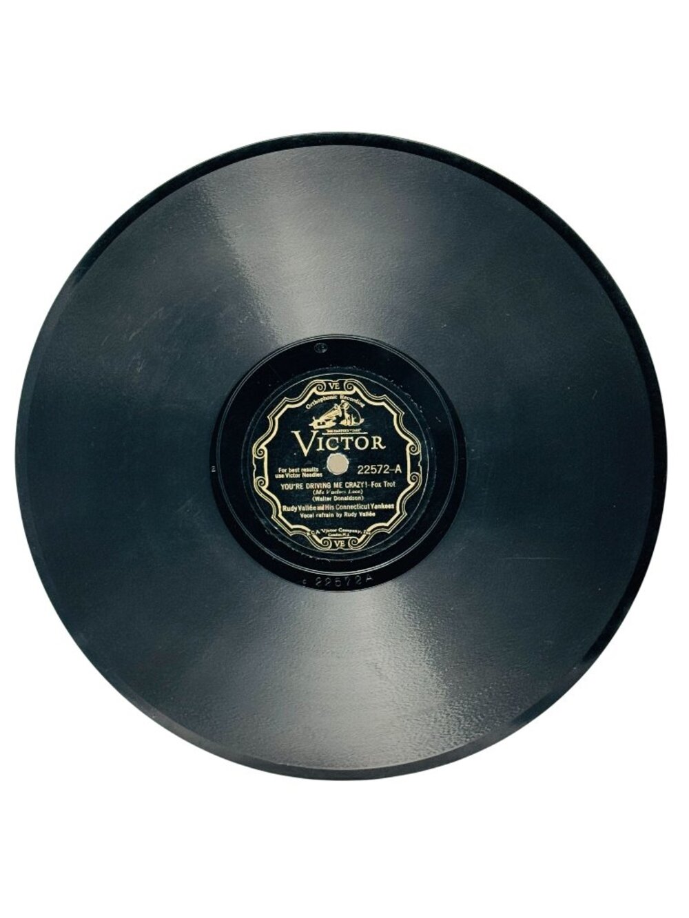 Rudy Vallée You’re Driving Me Crazy 10in Shellac 78 RPM Record Victor 22572